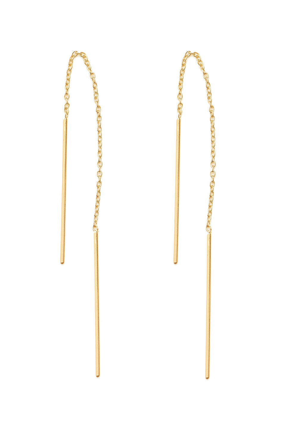 BY CHARLOTTE THREAD EARINGS GOLD