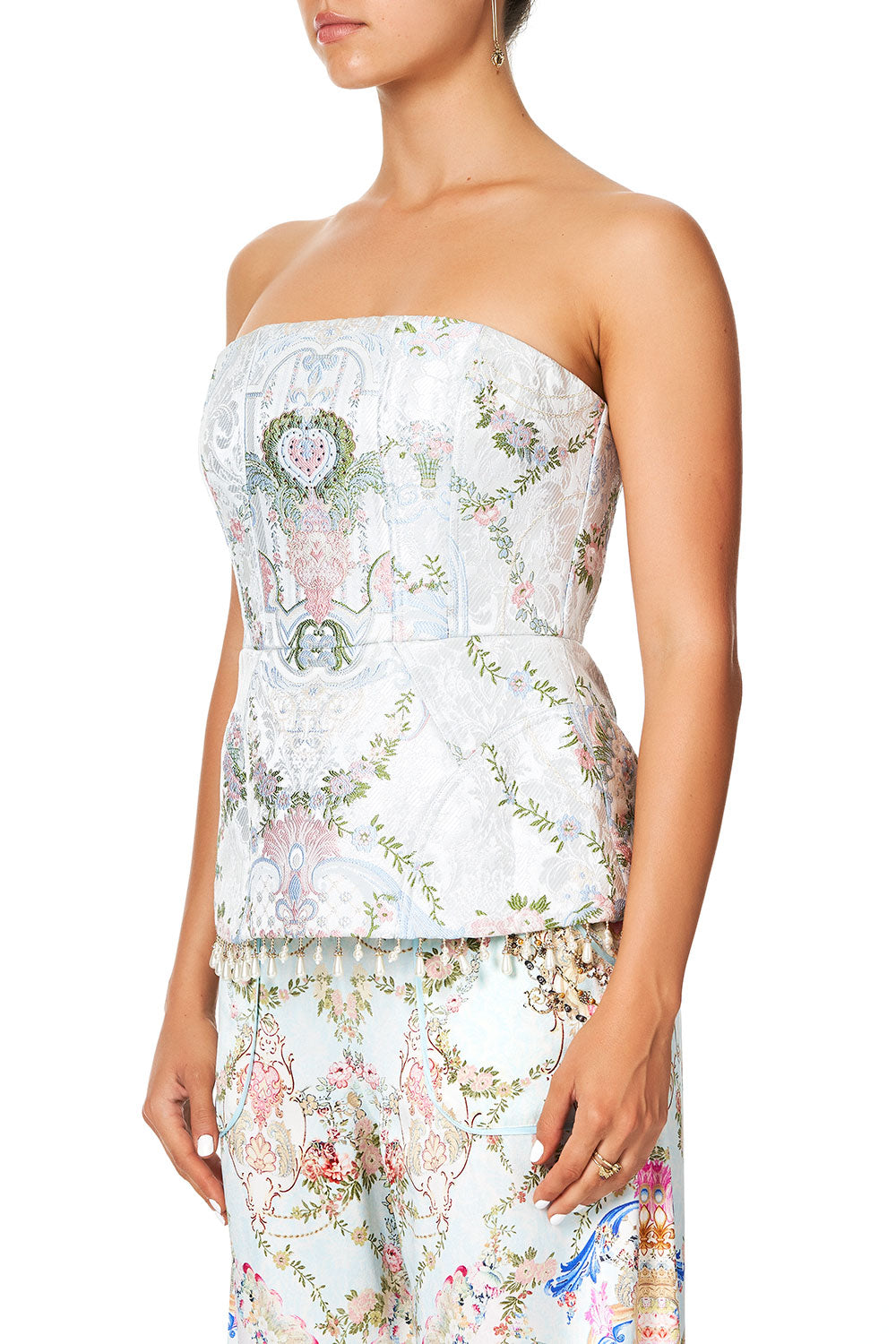 PANELLED CORSET VERSAILLES SKY