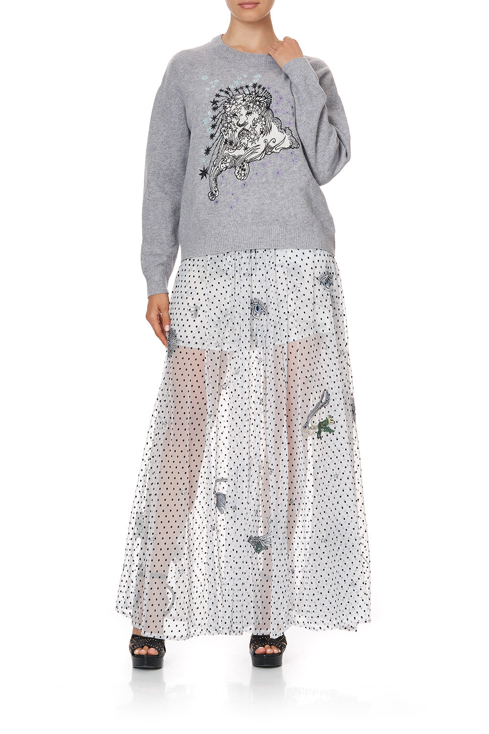 CREW NECK BOXY KNIT WITH HIGH LOW HEM MOONLIT MUSINGS