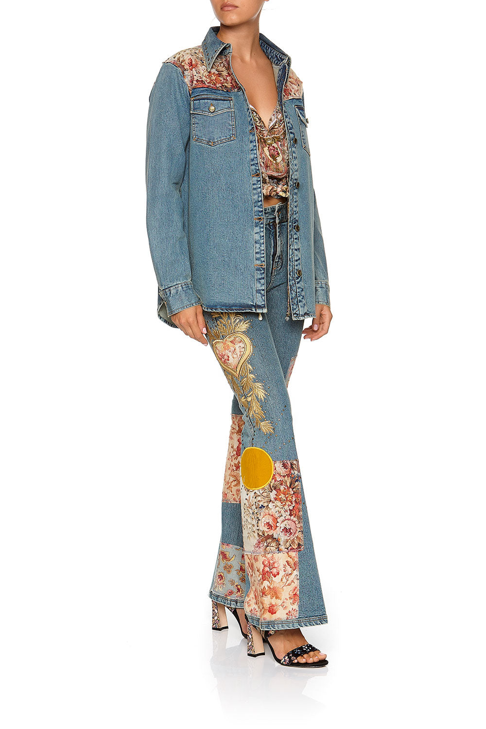 STUDDED DENIM SHIRT JEANNE QUEEN