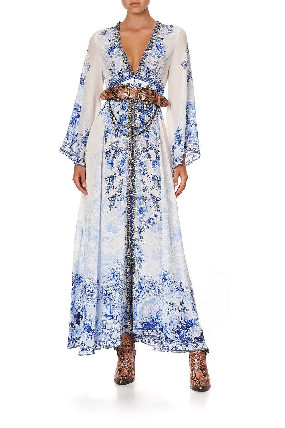 DOUBLE CROC LEATHER BELT TALES OF TALITHA