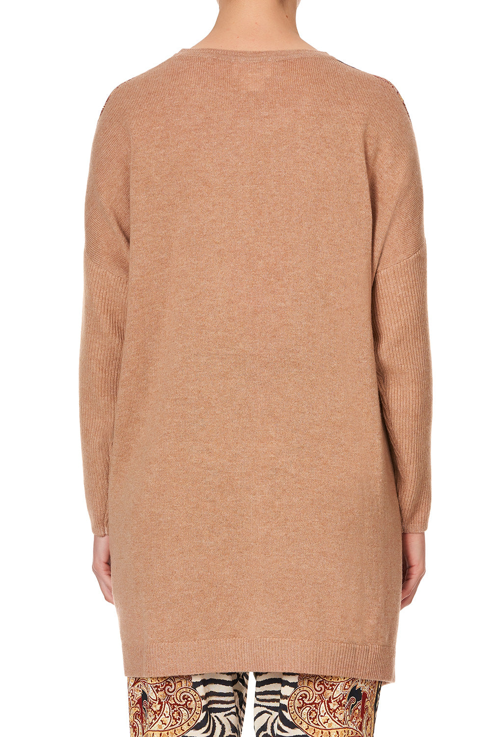 DROP SHOULDER BOX KNIT WILD FIRE