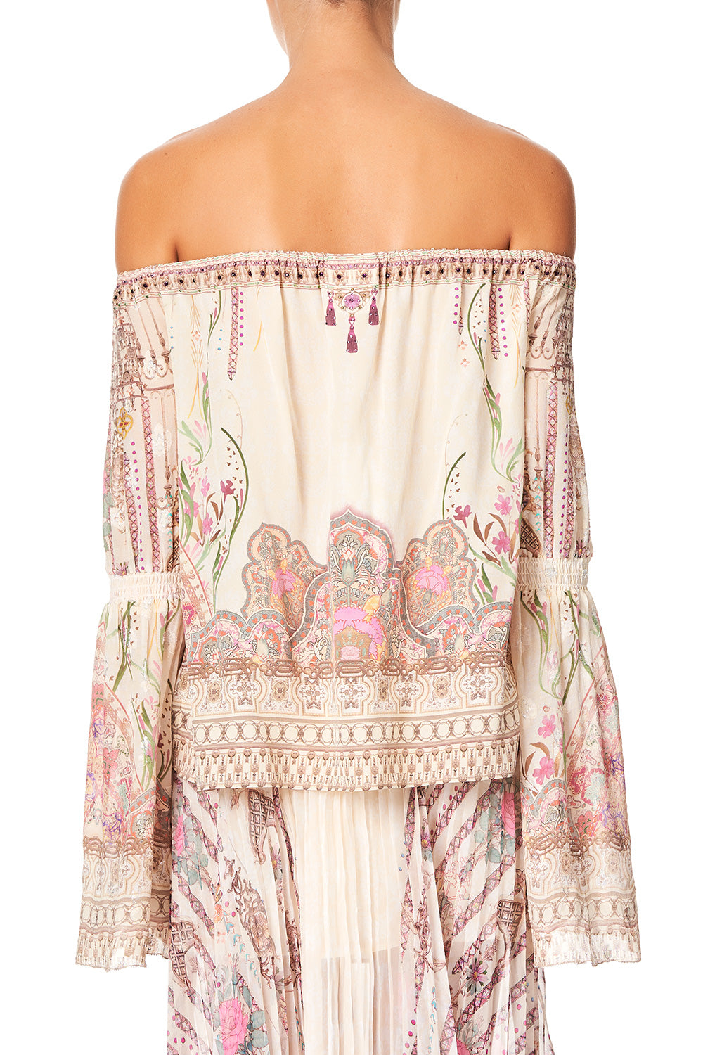 CAMILLA DROP SHOULDER TIE SLEEVE TOP GOLDEN AGE