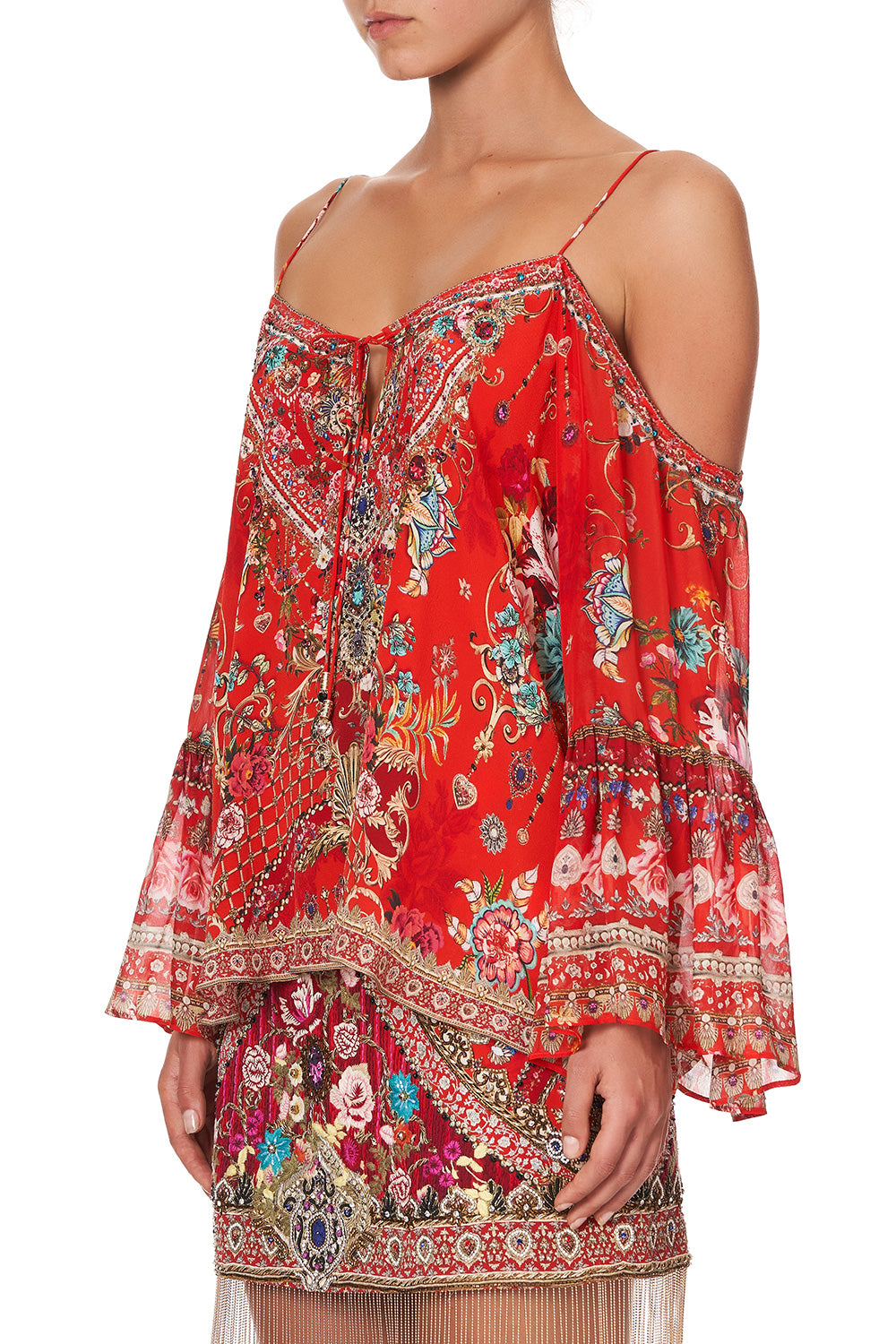 DROP SHOULDER TOP CAMEOS CAN CAN