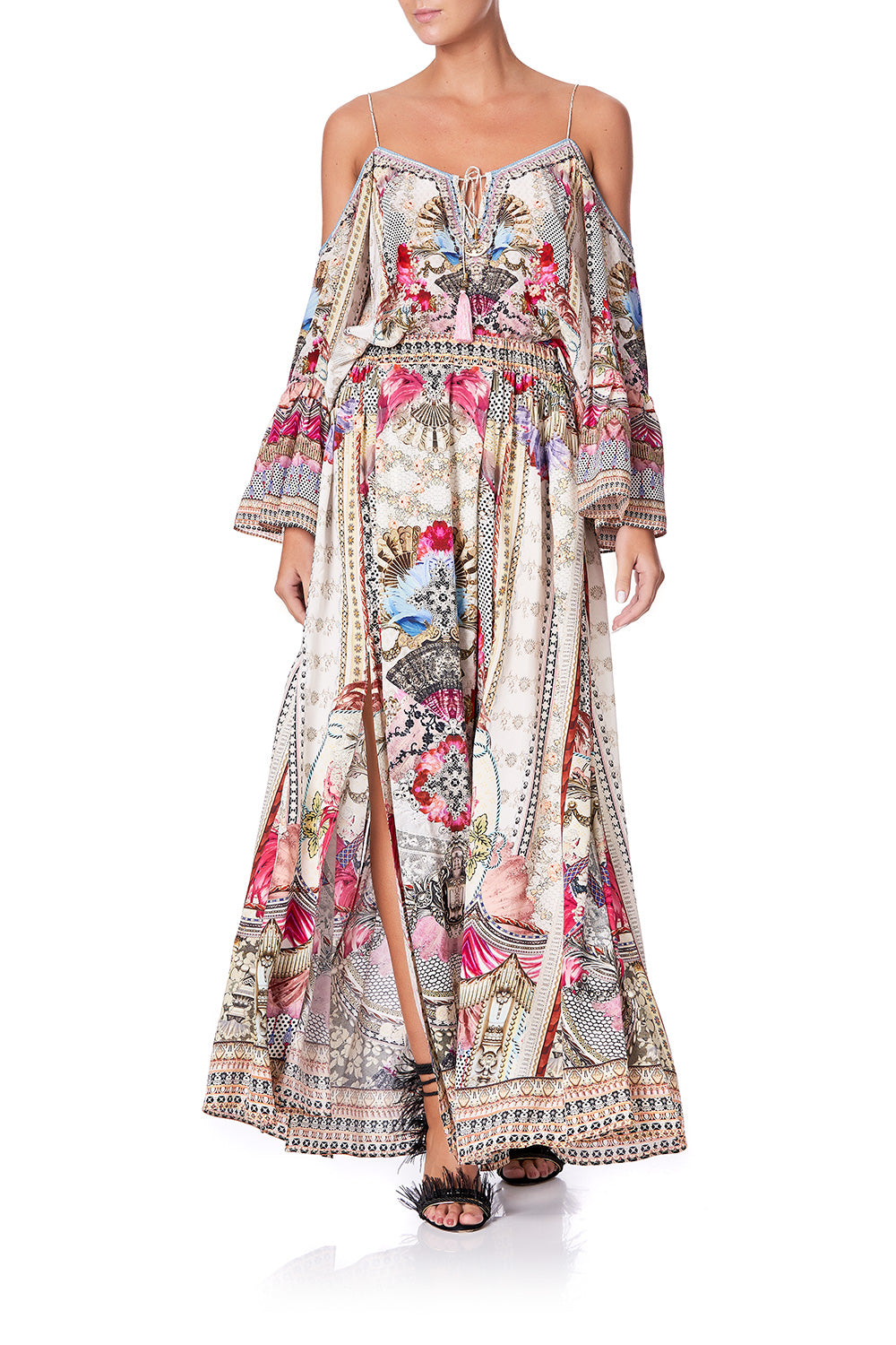 ELASTIC WAIST SKIRT WITH SPLITS MONTMARTRE HEART