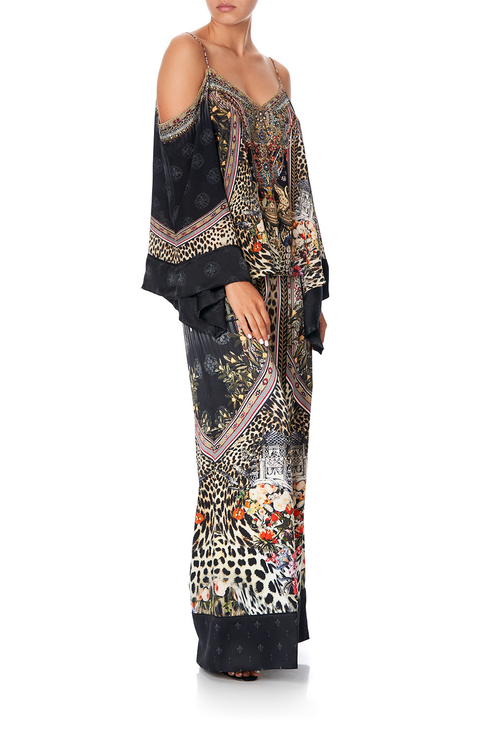 FLARE SLEEVE TOP MARAIS AT MIDNIGHT