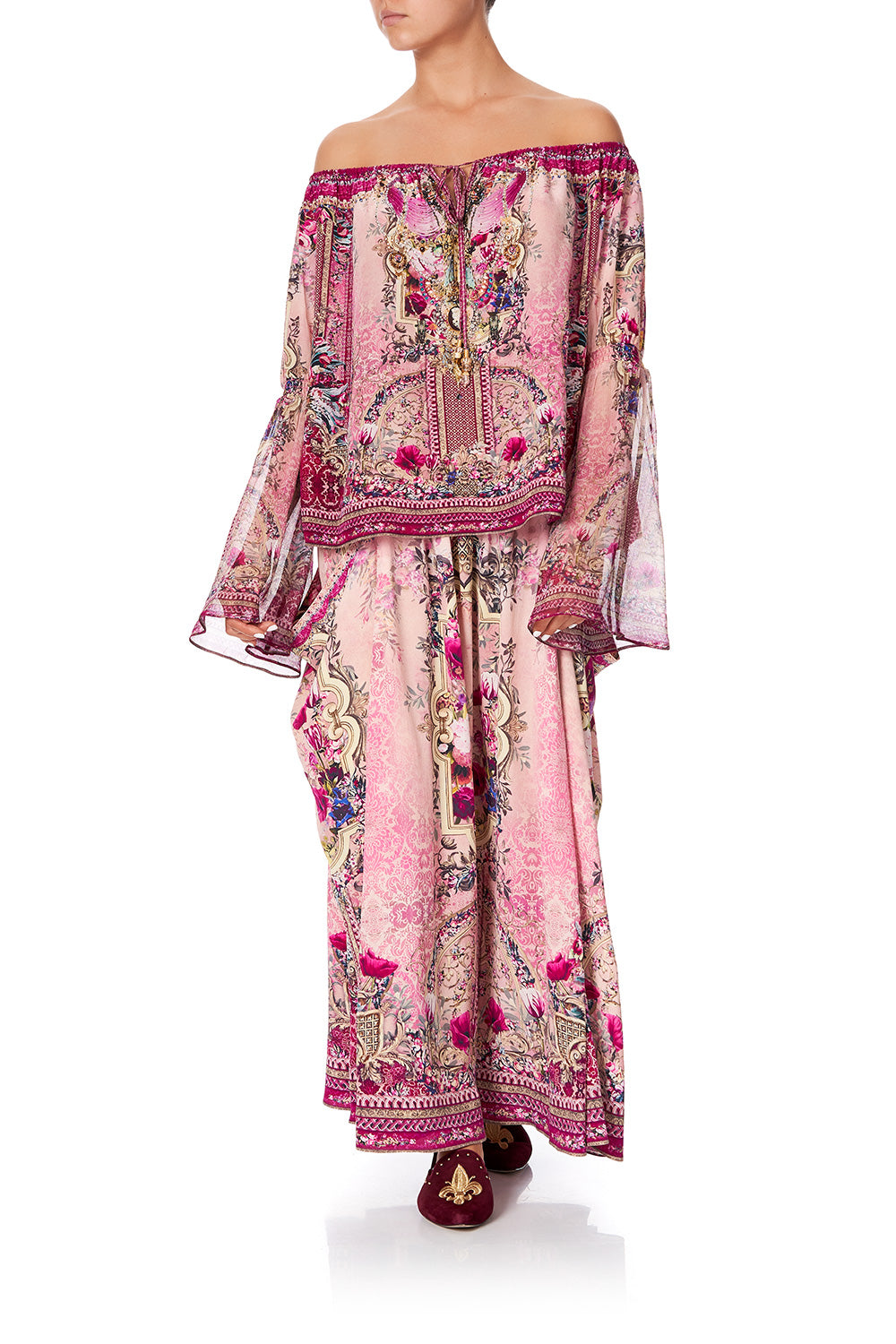 DROP SHOULDER BELL SLEEVE TOP LA BELLE