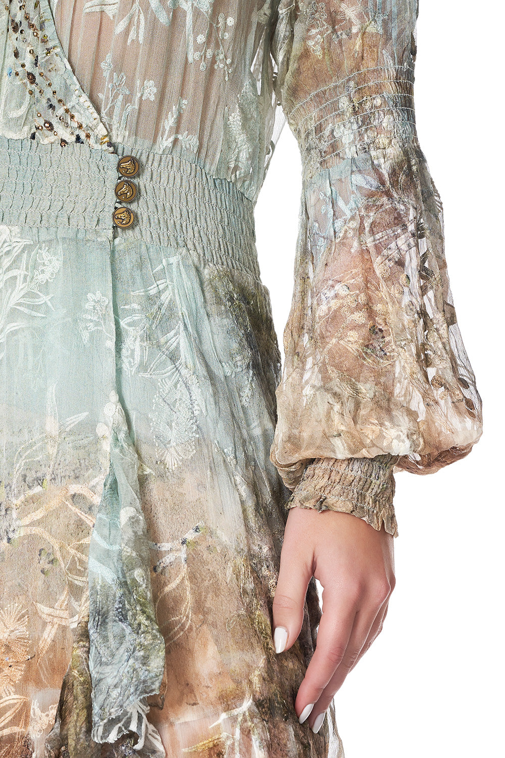 BLOUSON SLEEVE WRAP DRESS COUNTRY DIARIES