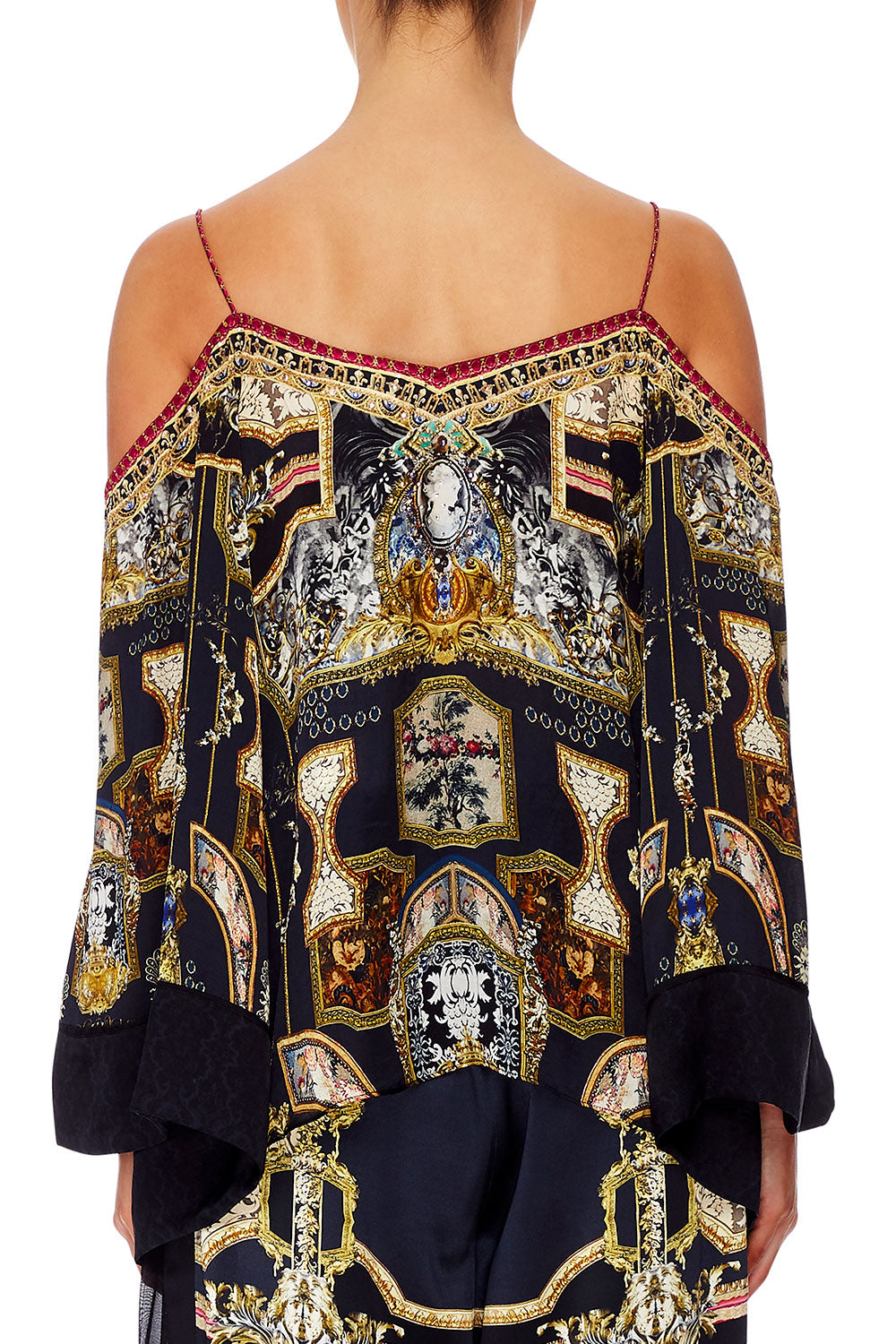 CAMILLA FLARE SLEEVE TOP MIDNIGHT MEETING