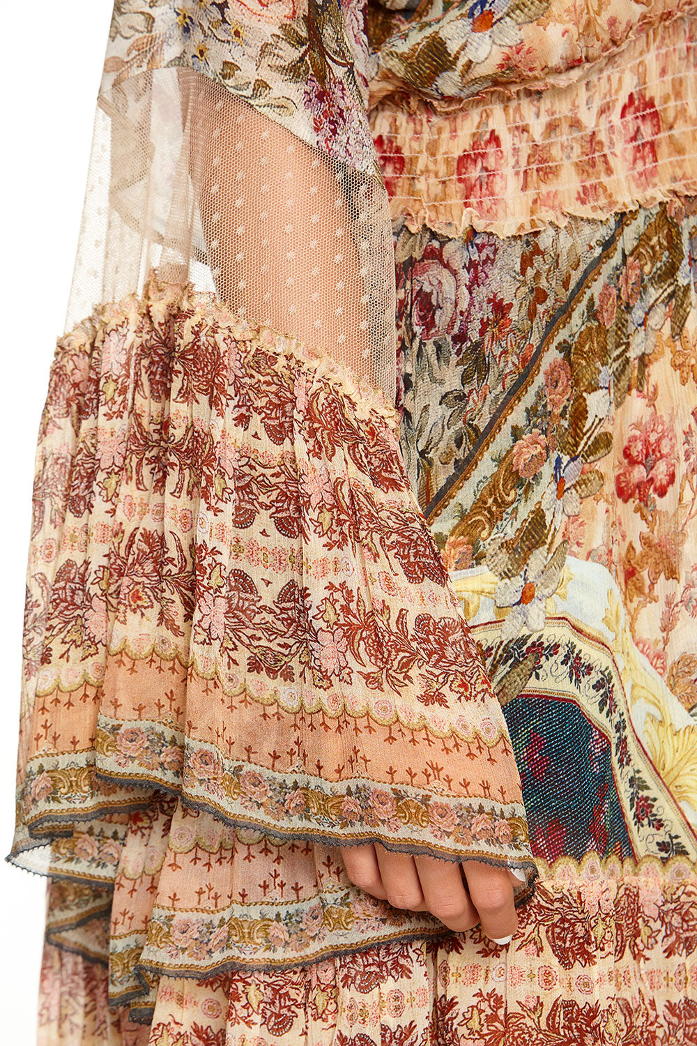 FLARED DRESS WITH SHIRRED WAIST JEANNE QUEEN