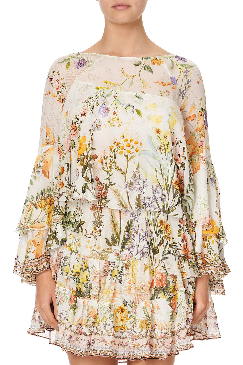 FLARED LAYERED BLOUSE IN THE HILLS OF TUSCANY