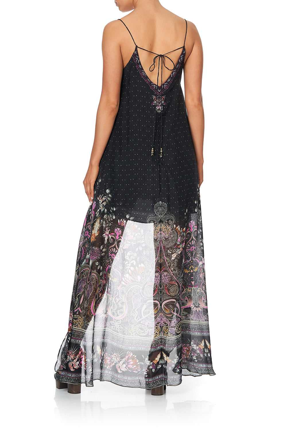 FLARED MINI WITH SHEER OVERLAY RESTLESS NIGHTS