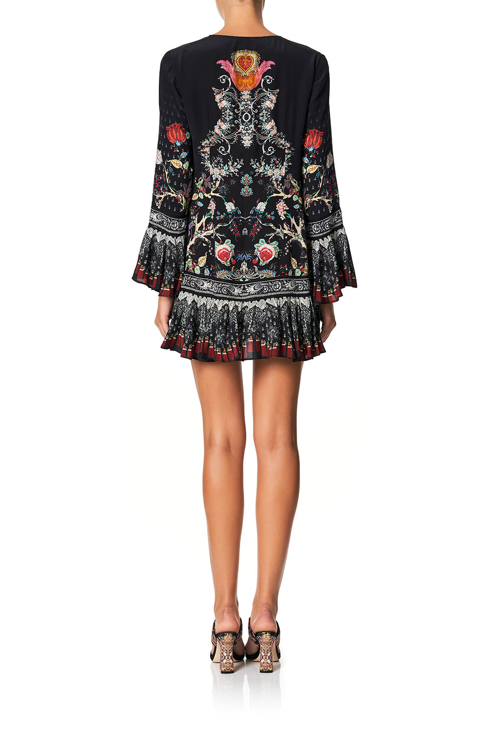 CAMILLA FRILL HEM LONG SLEEVE DRESS HAUTE PROVINCIAL