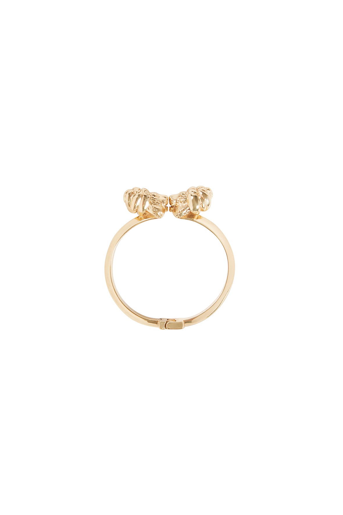 GOLD BRASS TURBAN TIGER BANGLE