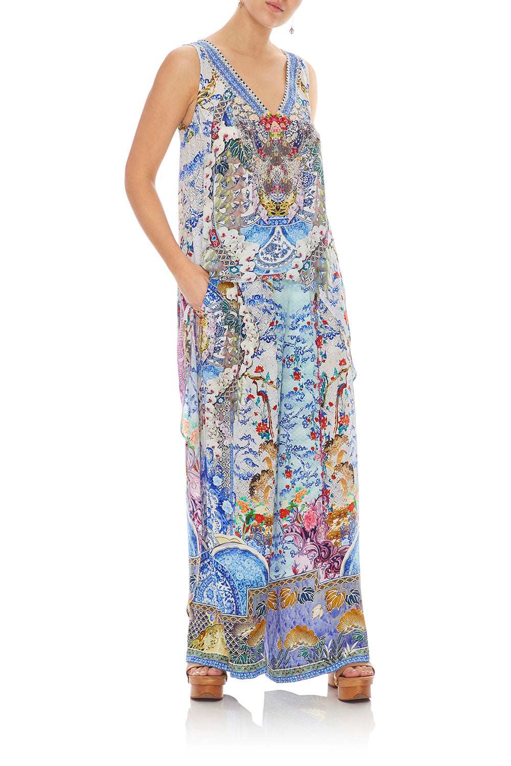 CAMILLA HIGH LOW CROSS BACK TOP GEISHA GATEWAYS