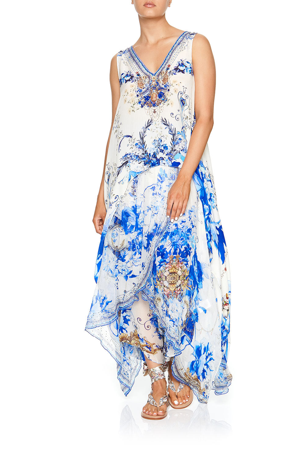 CAMILLA HIGH LOW CROSS OVERLAY TOP SAINT GERMAINE