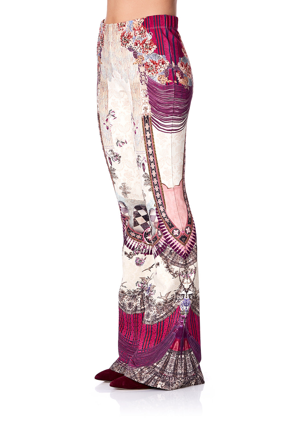 HIGH WAISTED FLARED TROUSER VIOLET CITY