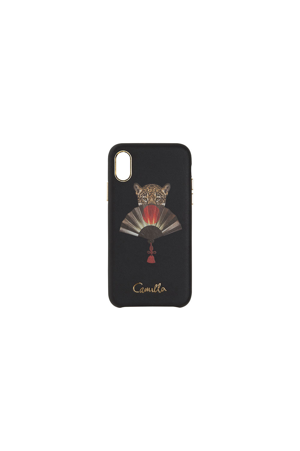 IPHONE X CASE LEOPARD FAN