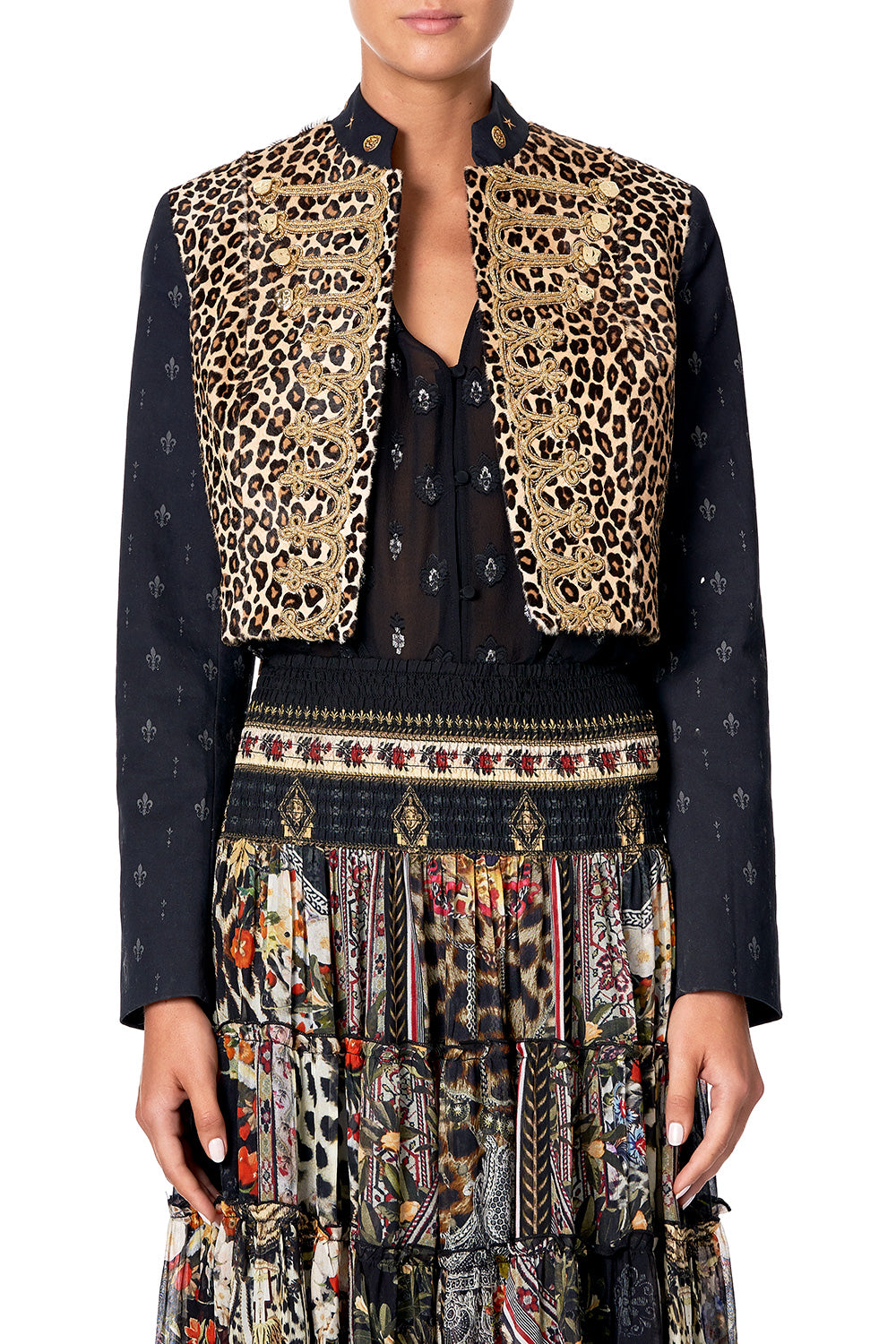 MANDARIN COLLAR JACKET MARAIS AT MIDNIGHT