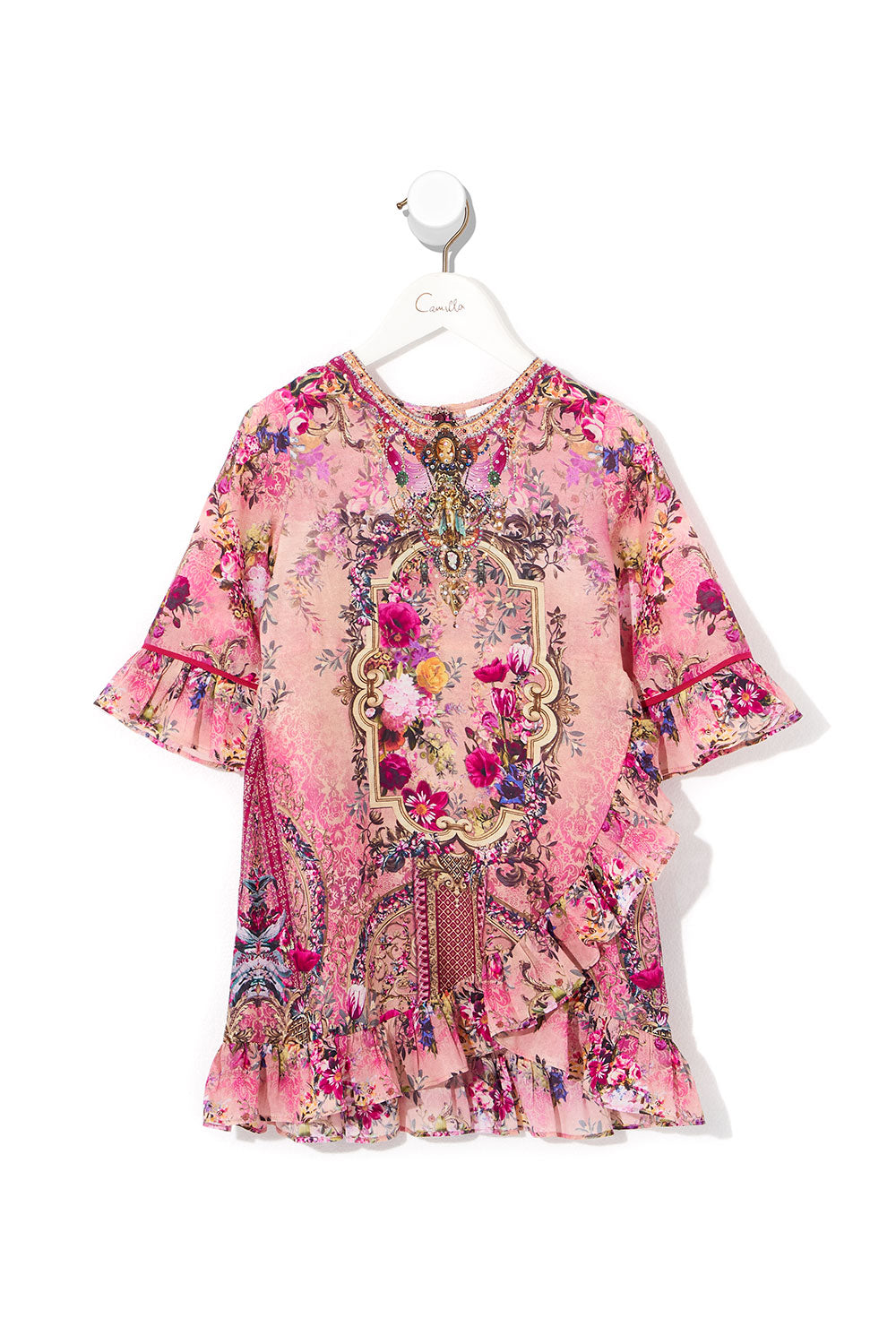 KIDS WRAP DRESS WITH FRILL LA BELLE