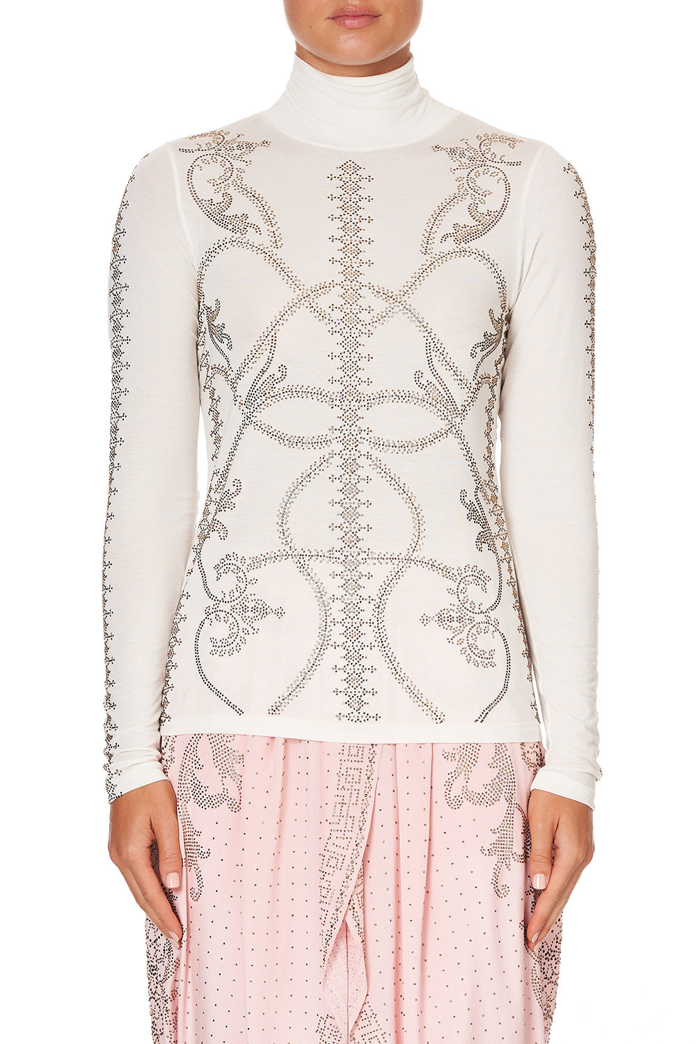 JERSEY TURTLENECK LUXE CREAM