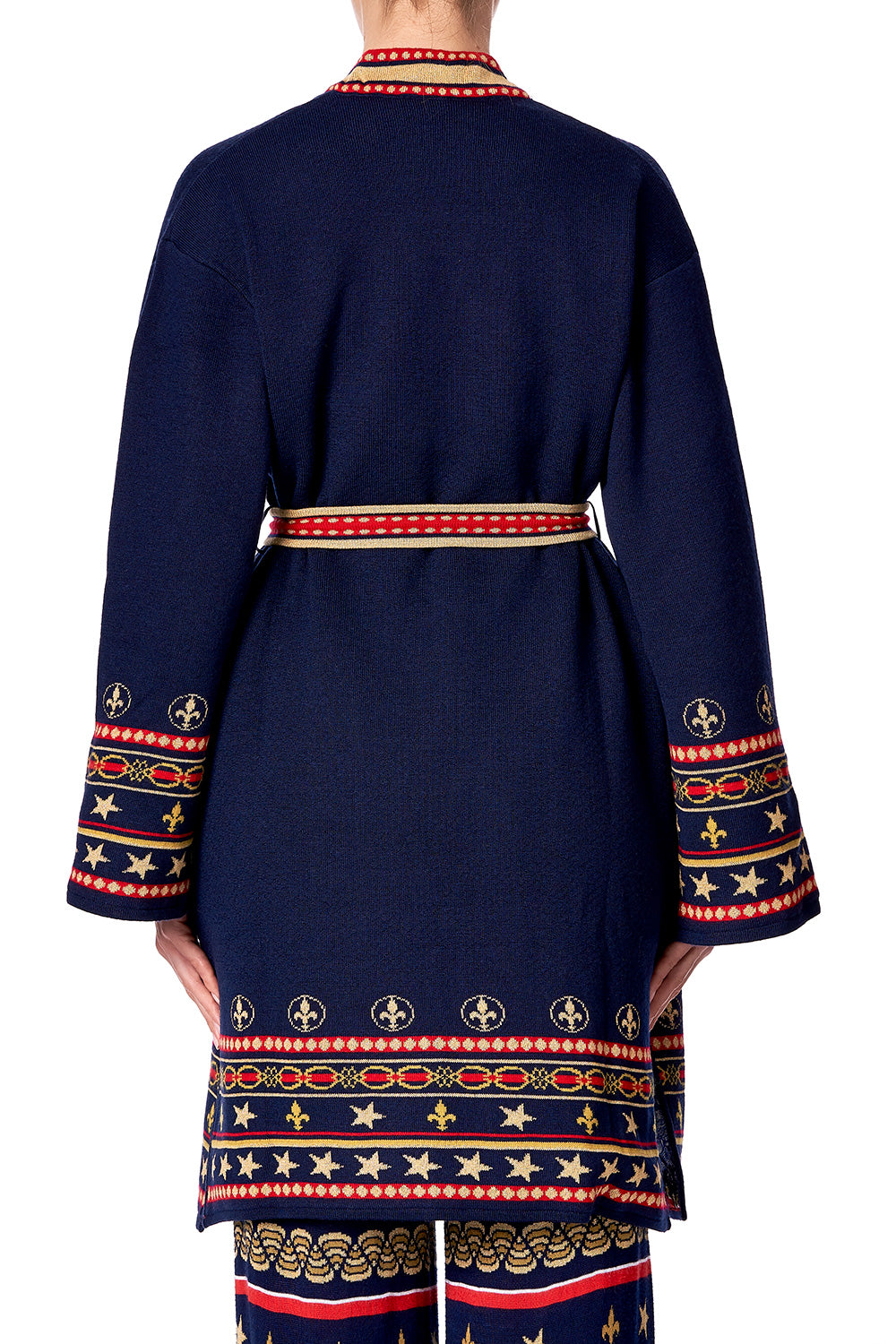 KNITTED REVERSIBLE JACKET WITH BELT COSTUME PARTY