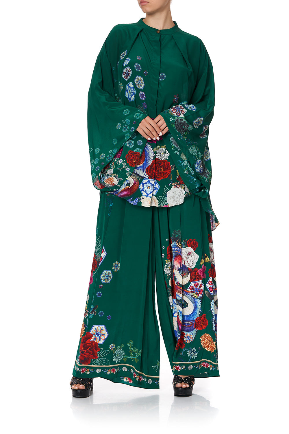 KIMONO SLEEVE BLOUSE EMERALD'S ORBIT