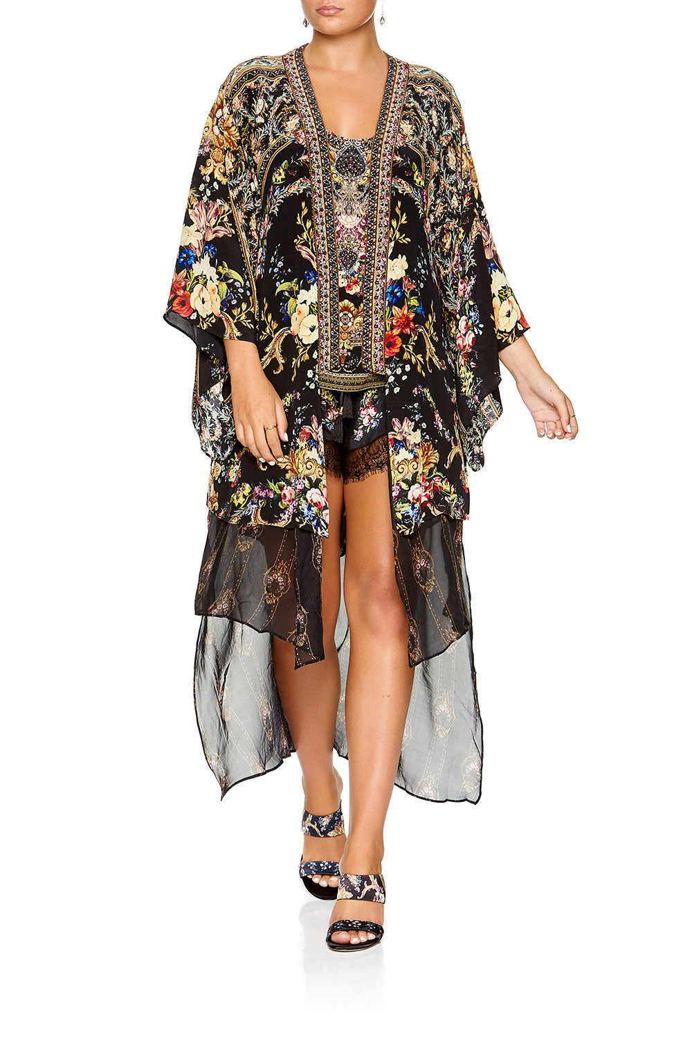 KIMONO WITH LONG UNDERLAY FRIEND IN FLORA