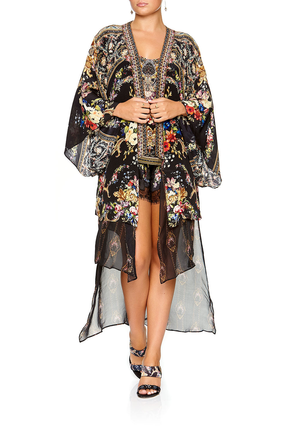 KIMONO WITH LONG UNDERLAY FRIEND IN FLORA