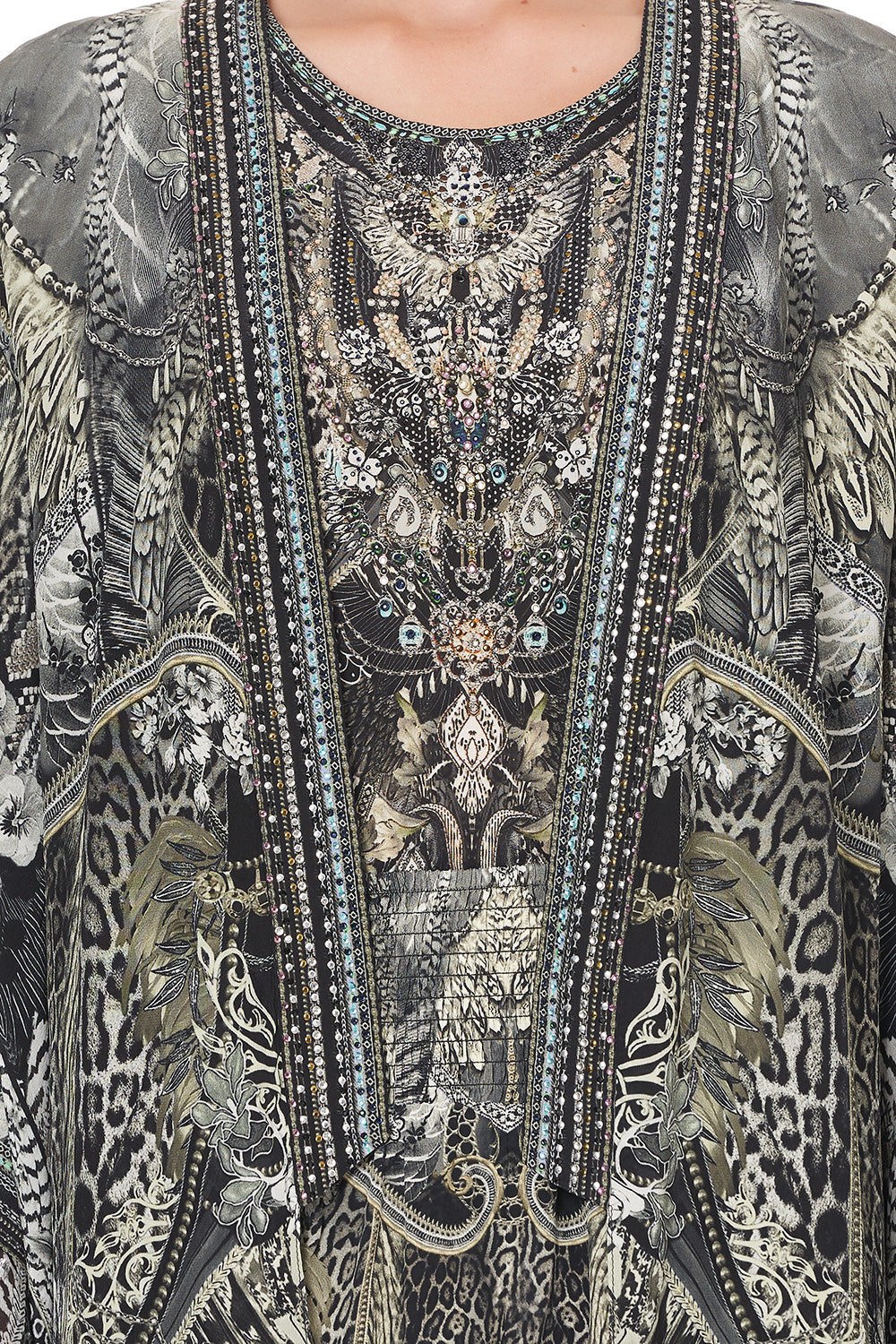 KIMONO WITH LONG UNDERLAYER ONE TRIBE