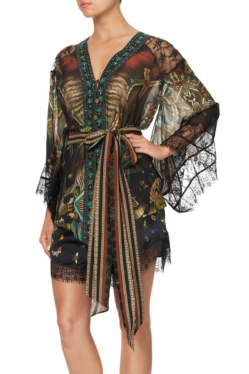 KIMONO WITH SHOULDER INSERTS BUSH DIAMOND