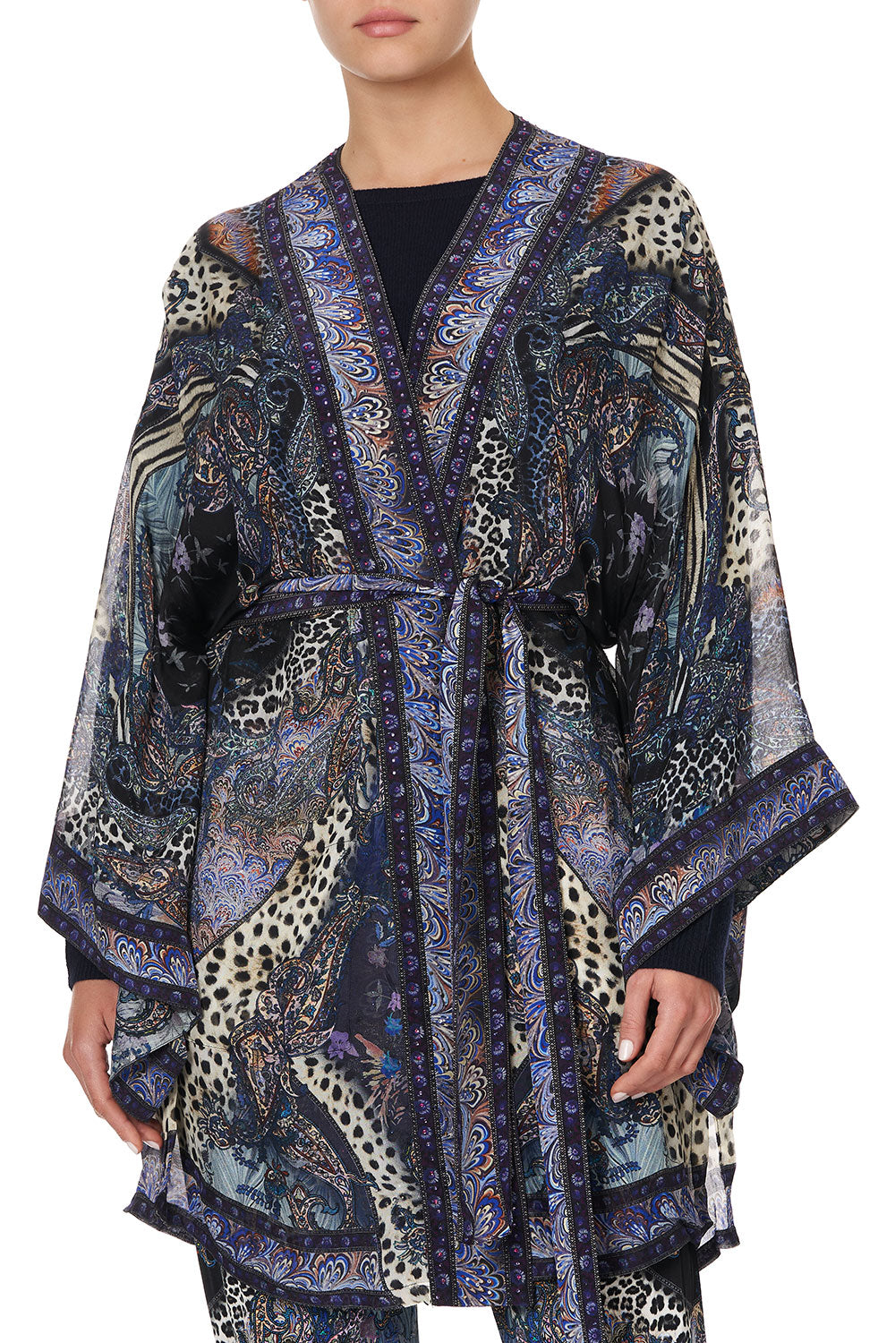 KIMONO WITH TIE BELT FESTIVAL EXPRESS