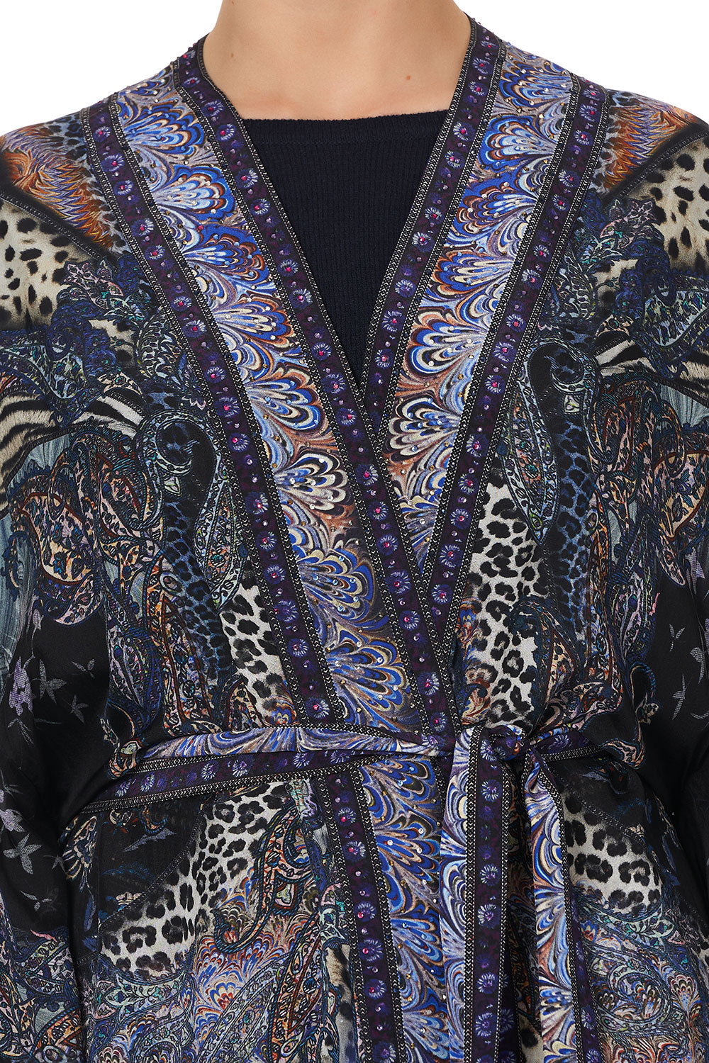 KIMONO WITH TIE BELT FESTIVAL EXPRESS