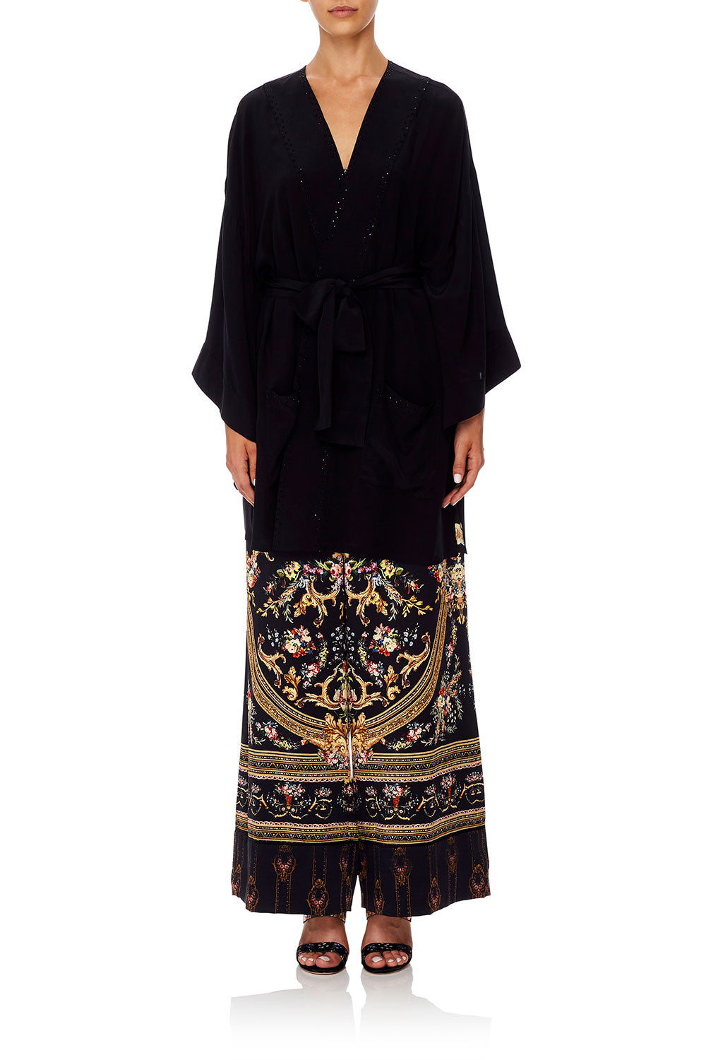 CAMILLA KIMONO WITH TIE BELT FRIEND IN FLORA