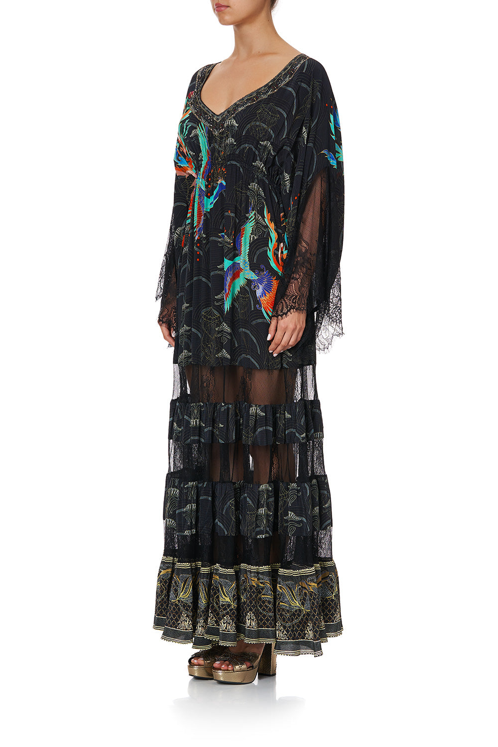 LACE PANEL DRESS WISE WINGS