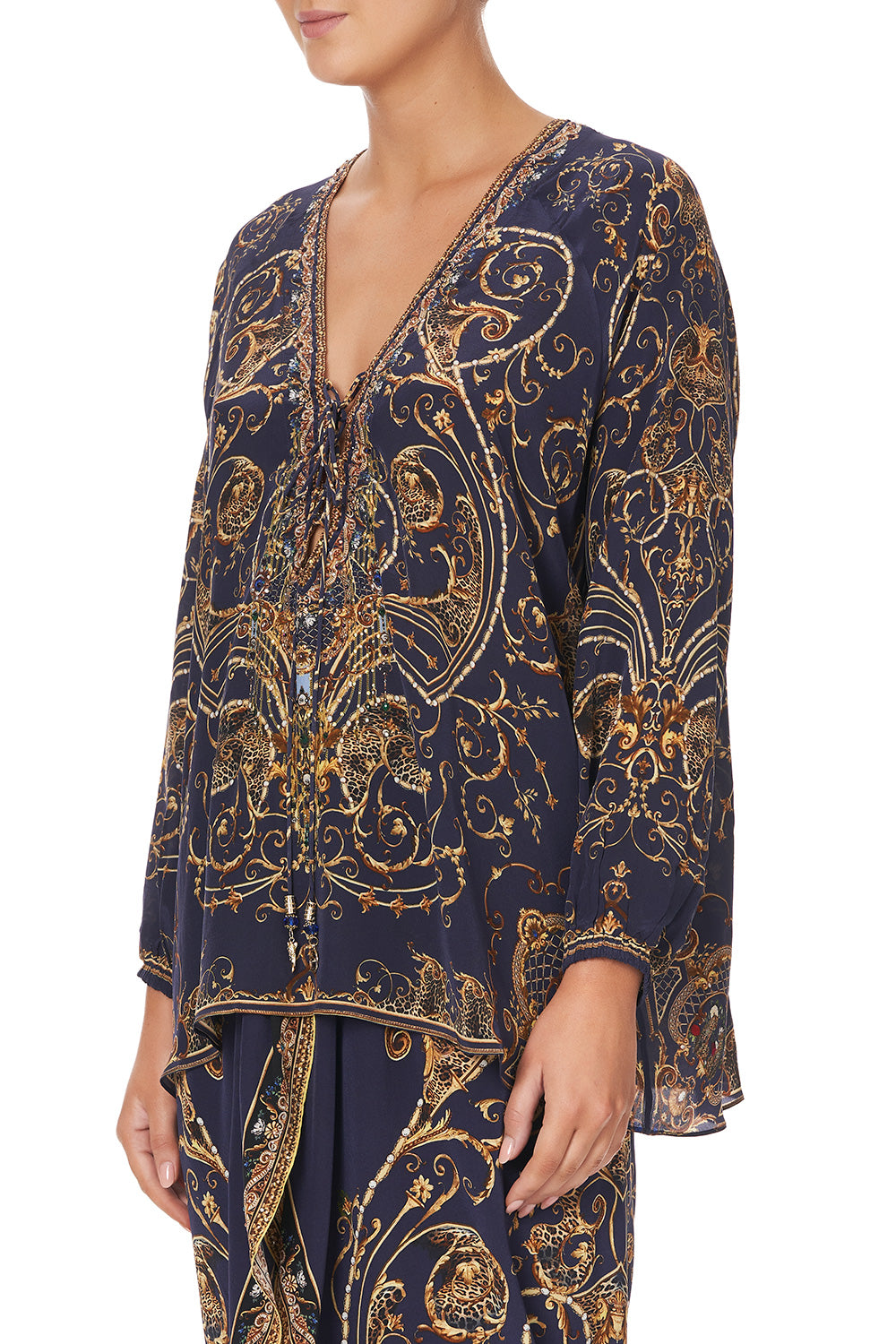 LACE UP BLOUSE SEVEN DAY WEEKEND