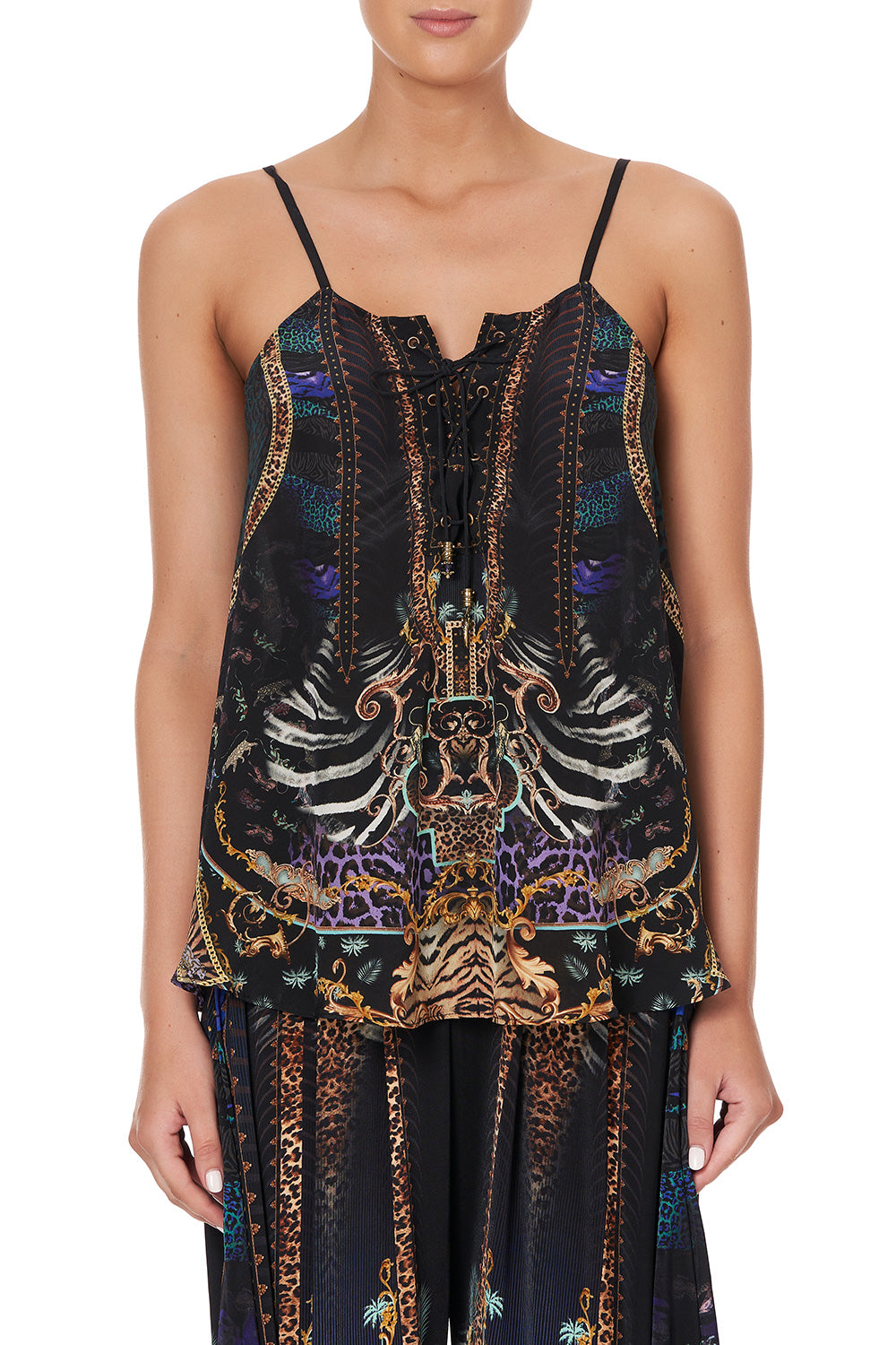 LACE UP FRONT CAMI SHES GOT GRACE