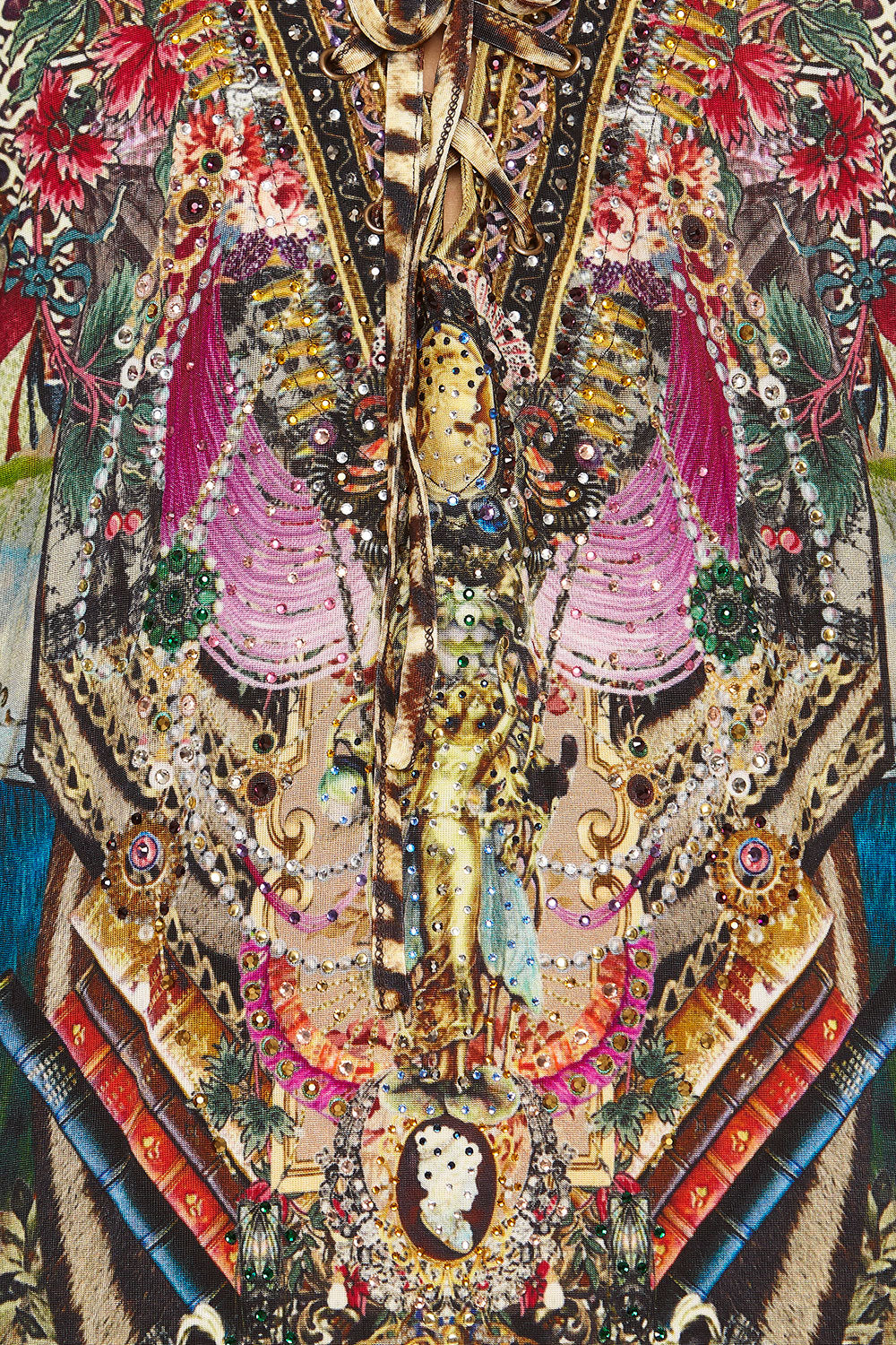 CAMILLA LACE UP KAFTAN WITH ROUND HEM STRONGER TOGETHER