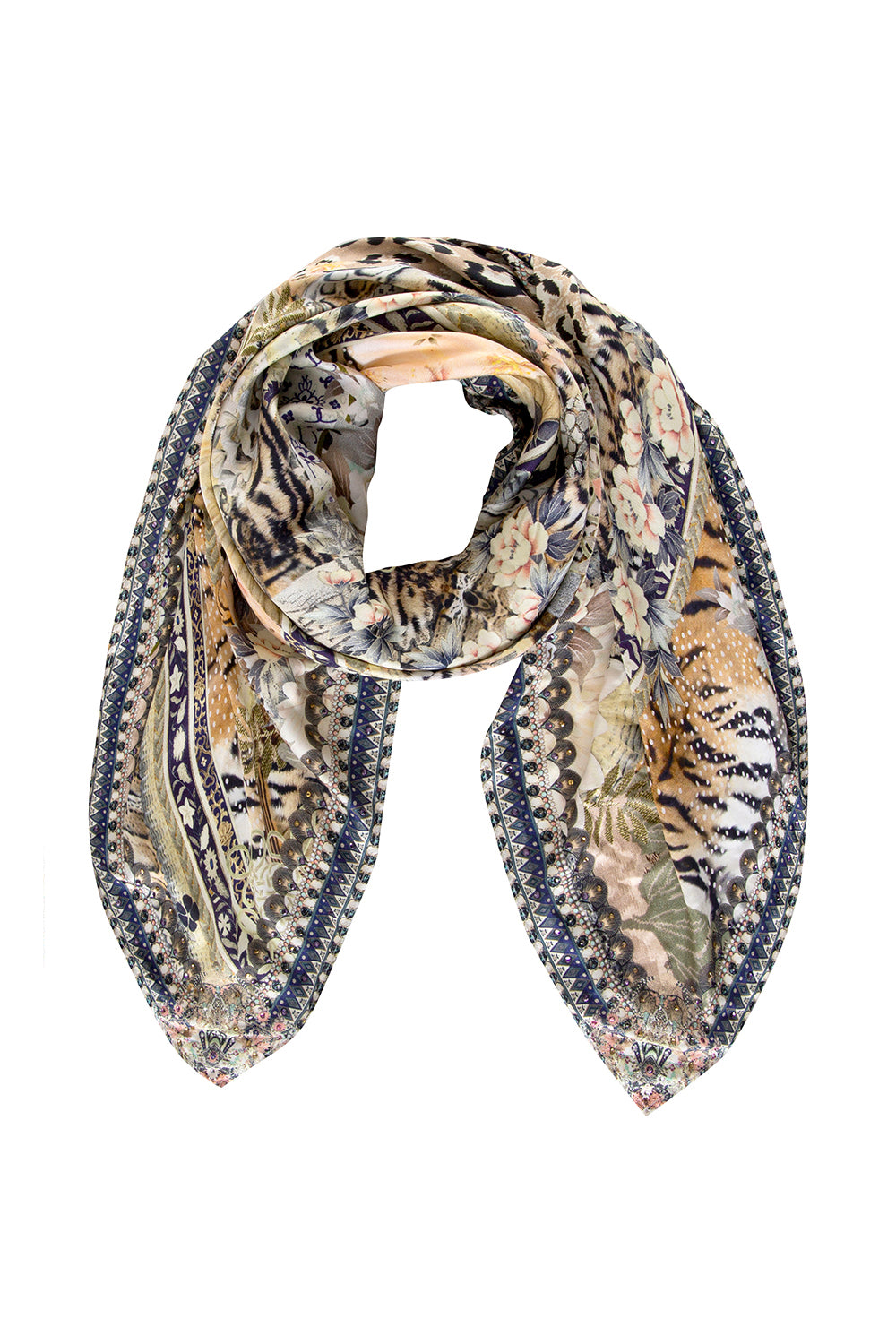 CAMILLA LARGE SQUARE SCARF MOTO MAIKO
