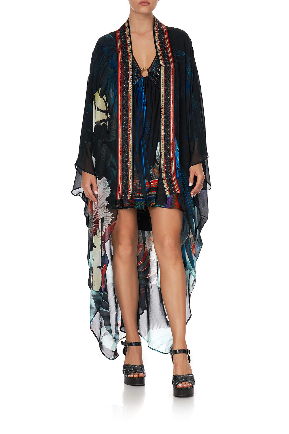 LAYER WITH KIMONO COLLAR NIGHT FLIGHT