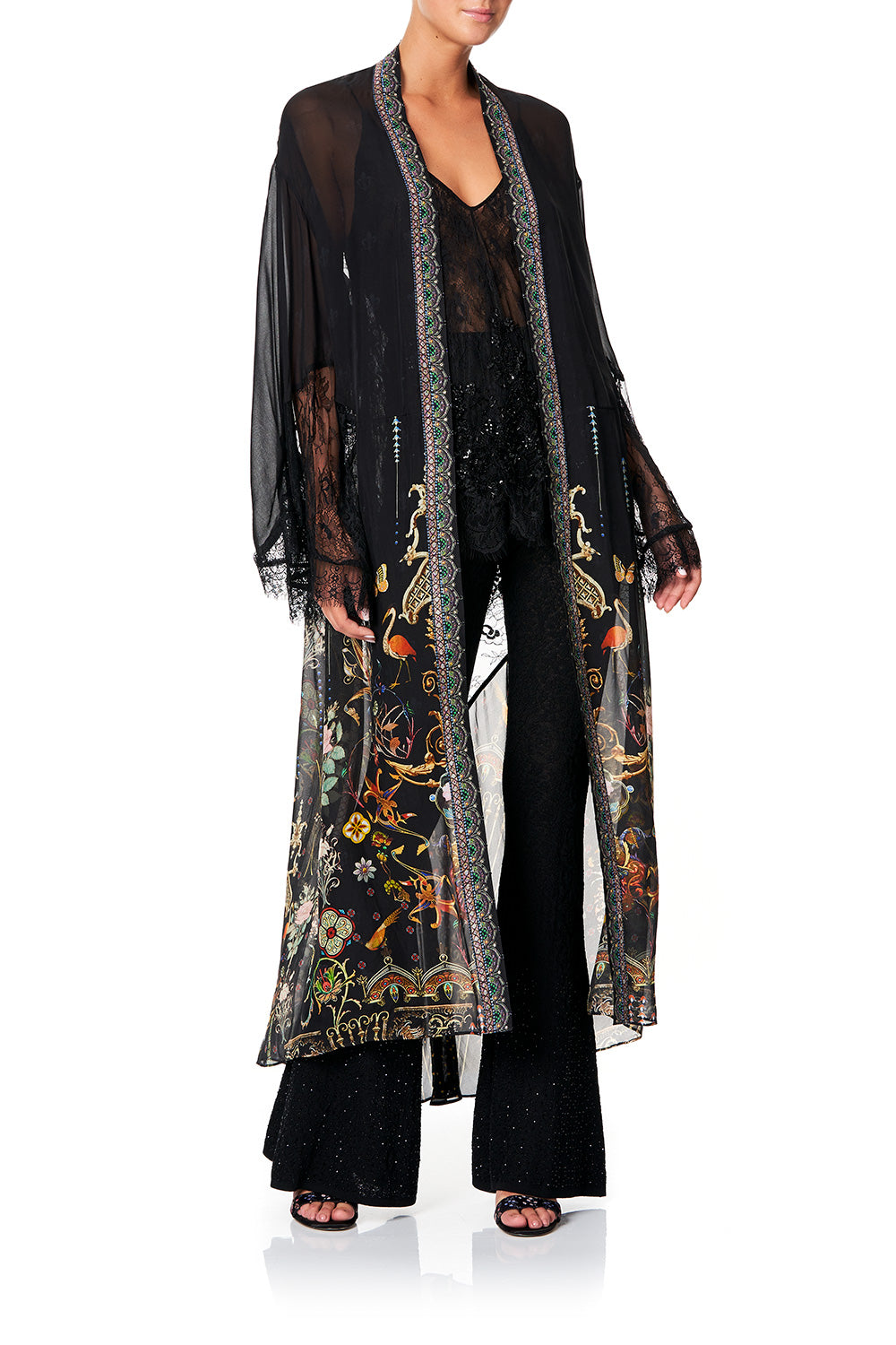 CAMILLA LAYERING ROBE WITH LACE INSERT REBELLE REBELLE
