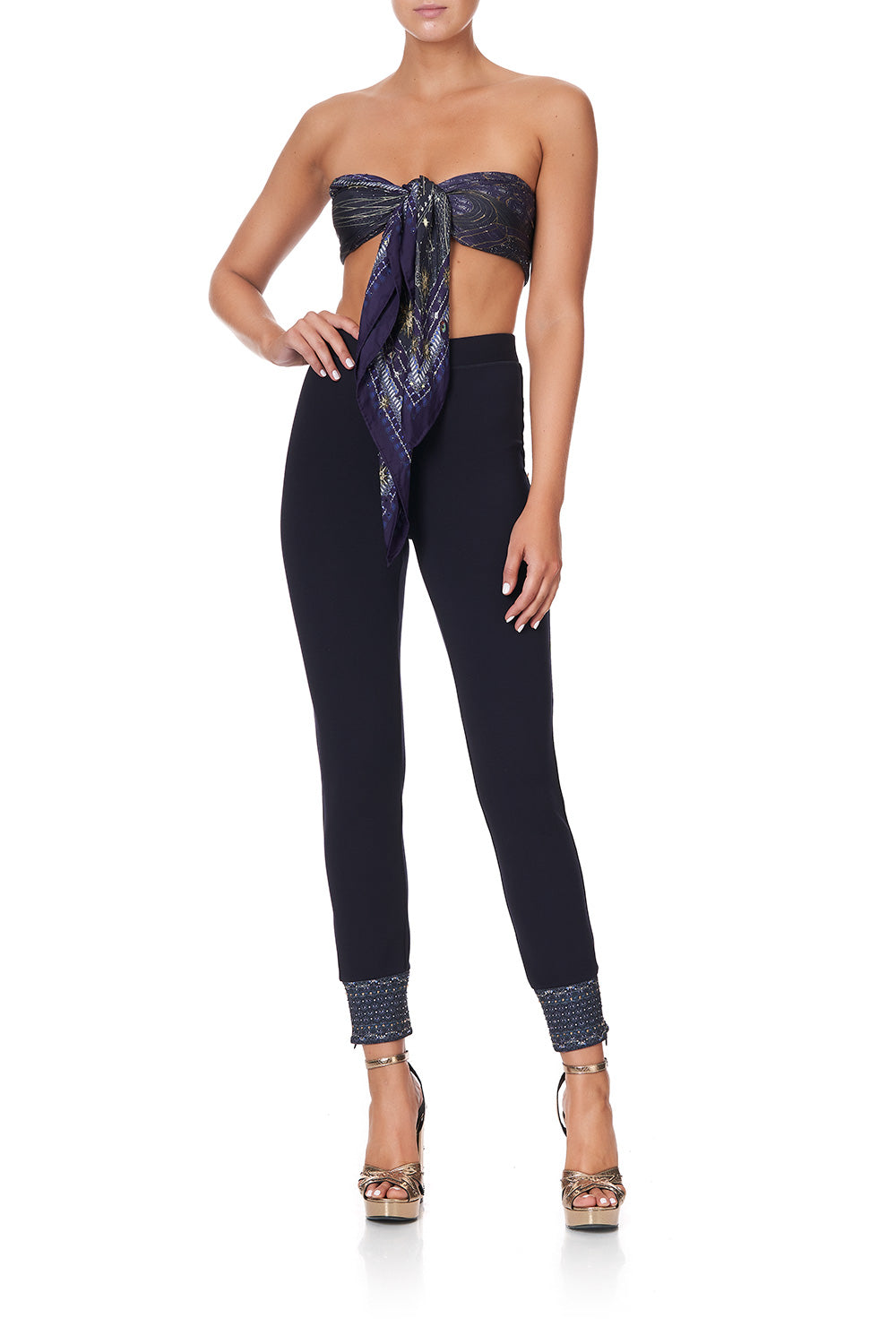 LEGGINGS WITH CONTRAST CUFF ITS A SIGN