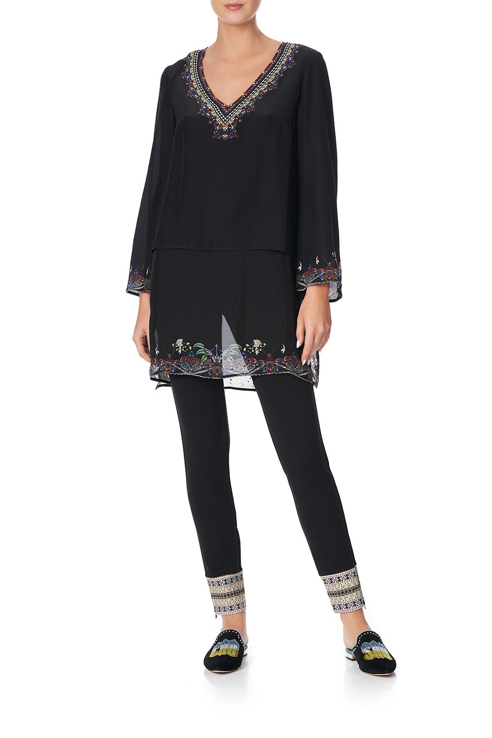 LEGGINGS WITH CONTRAST CUFF BOTANICAL CHRONICLES