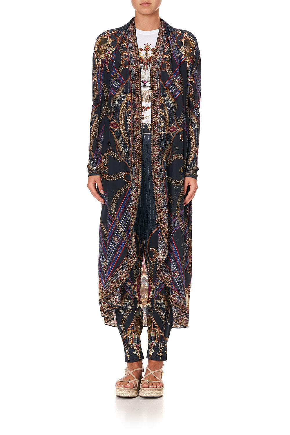 LONG CASUAL JACKET WITH POCKETS DINING HALL DARLING