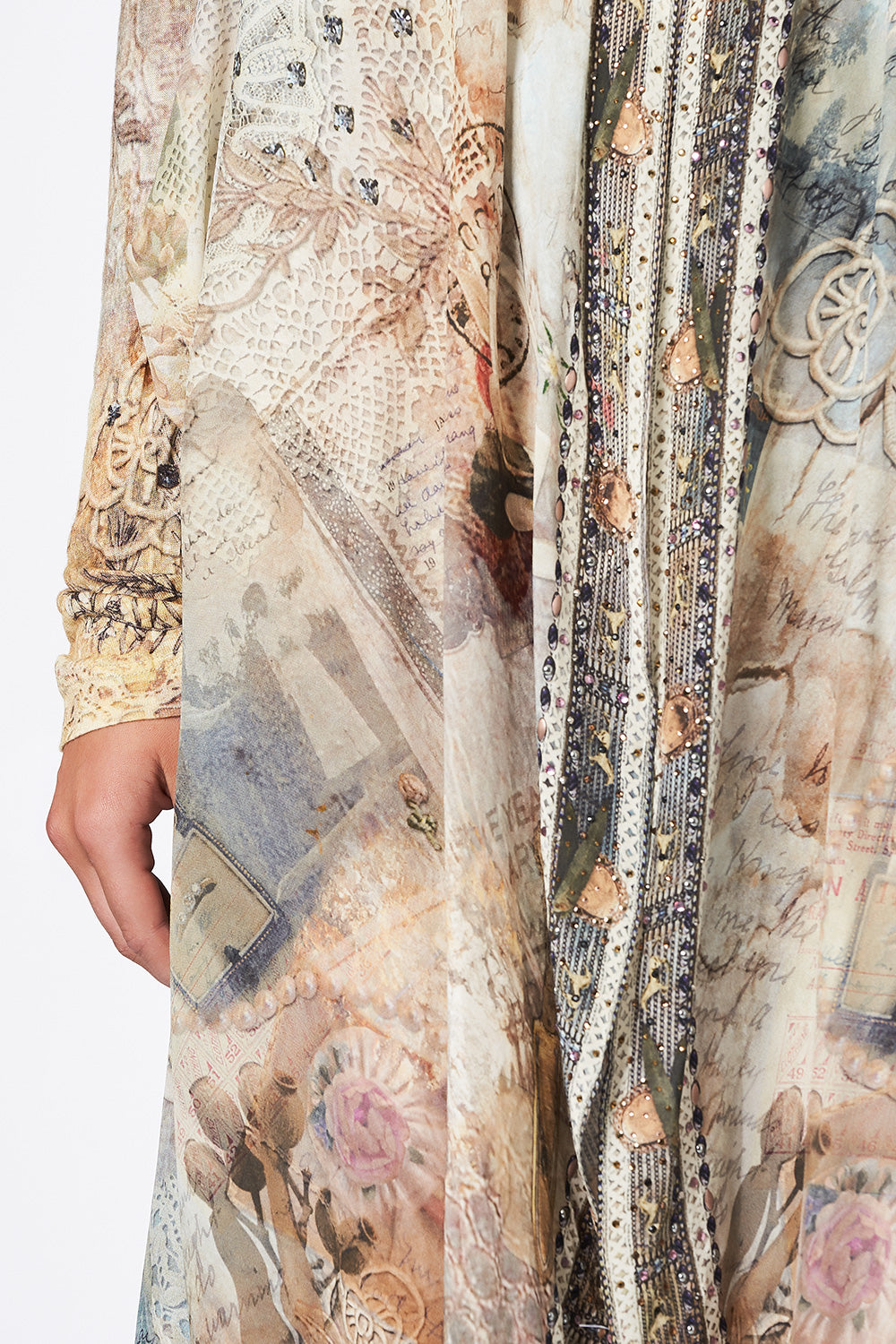 LONG CASUAL JACKET WITH POCKETS LETTERS FROM HILDA