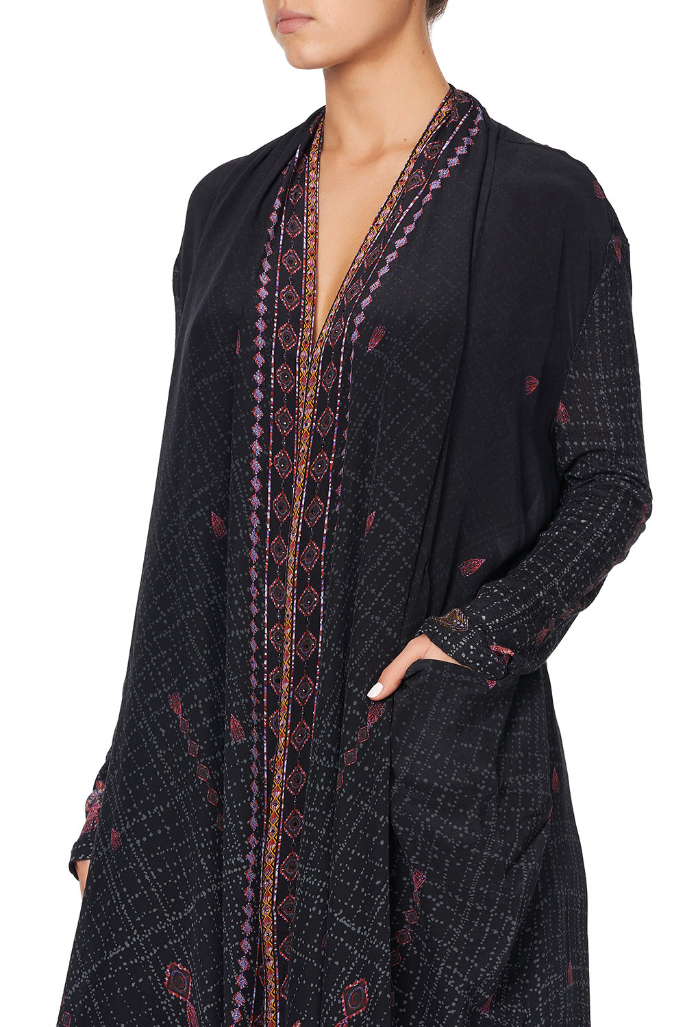 LONG CASUAL JACKET WITH POCKETS MINA MINA