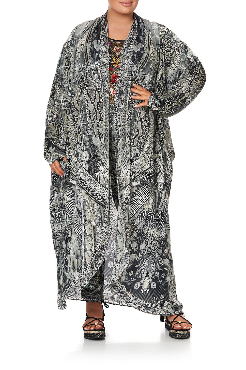 LONG CASUAL JACKET WITH POCKETS ONE TRIBE