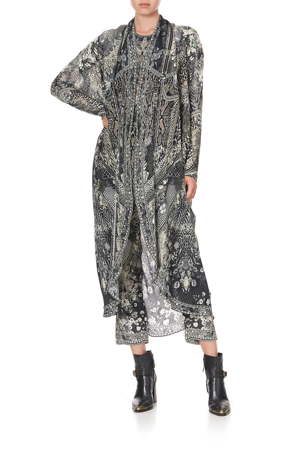 LONG CASUAL JACKET WITH POCKETS ONE TRIBE