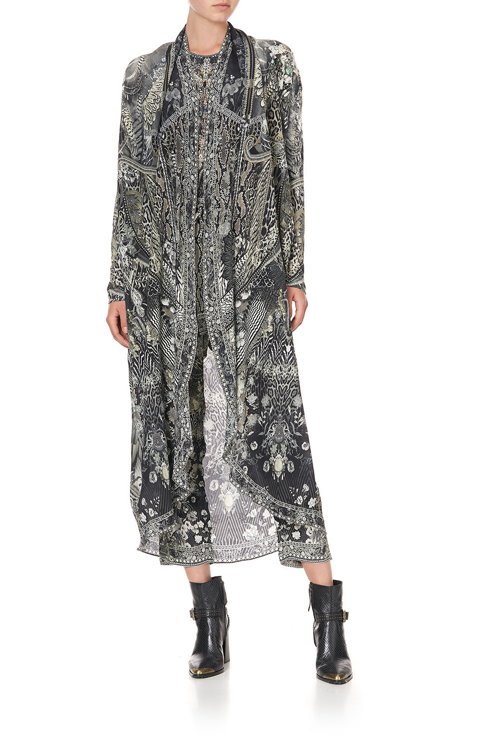 LONG CASUAL JACKET WITH POCKETS ONE TRIBE