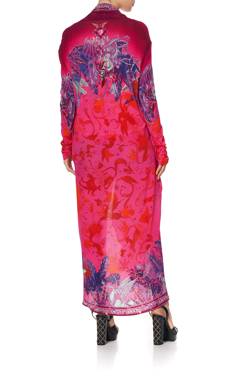 LONG CASUAL JACKET WITH POCKETS TROPIC OF NEON